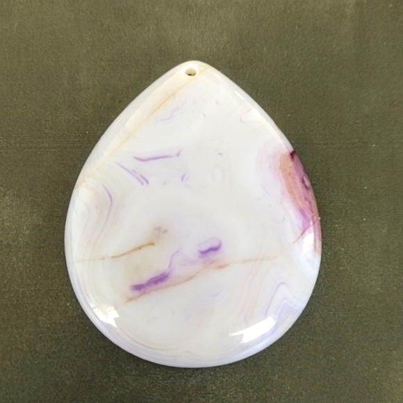 Endless Jewelry Creations Jewelry - White Agate Large Teardrop Pendant Gemstone